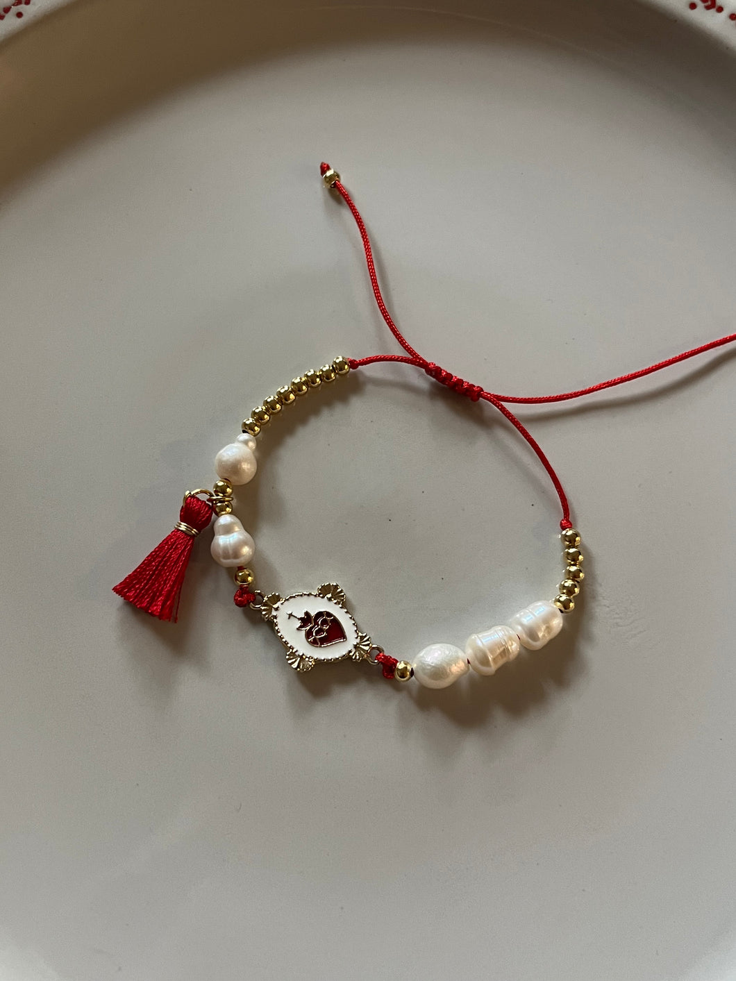 Red Sacred Heart Bracelet