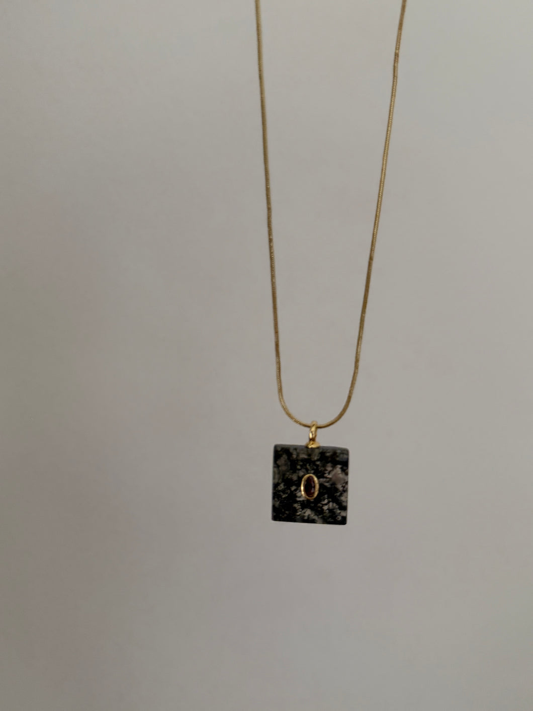 Moss Agate Gemstone Necklace