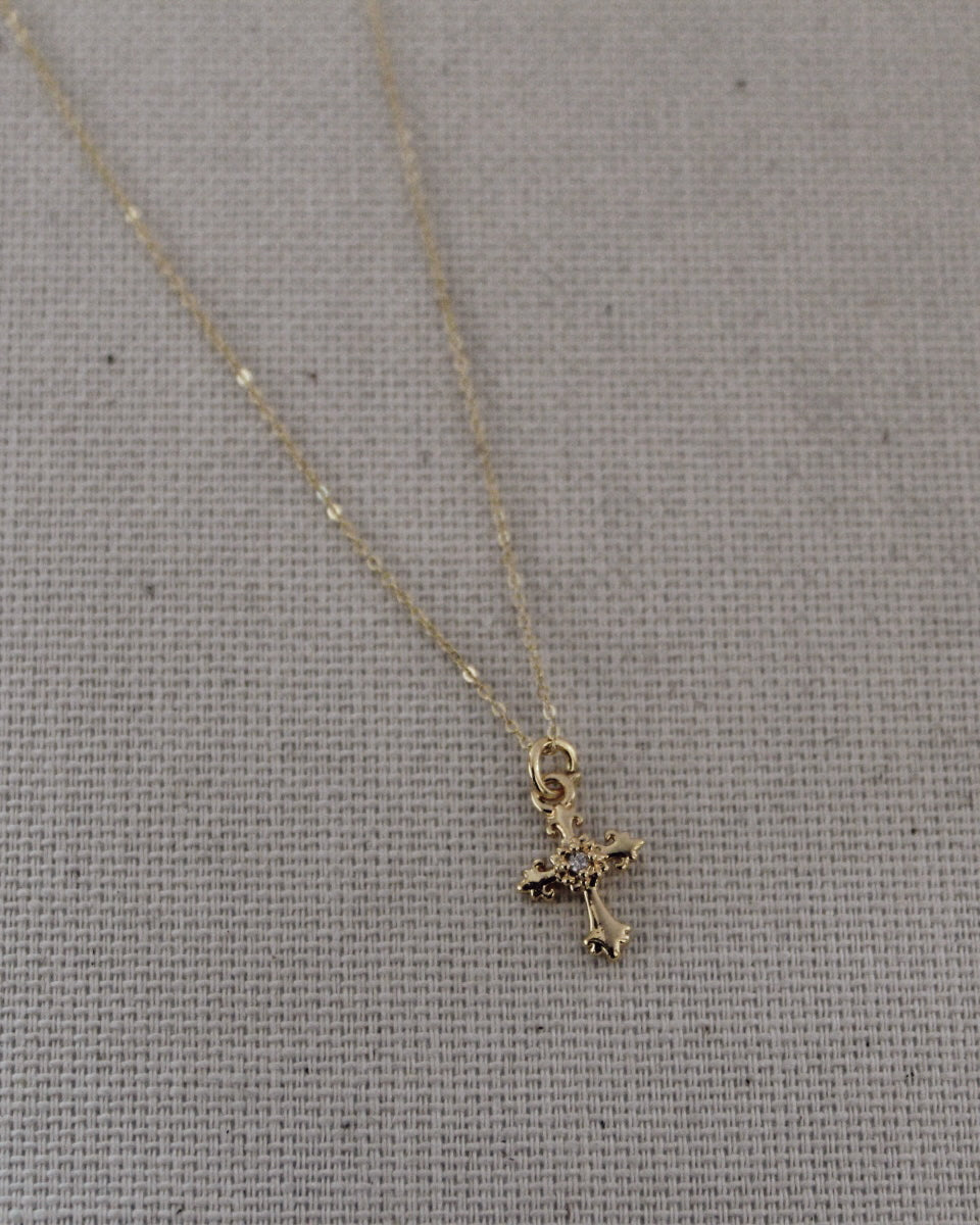 Bearly There Cross Necklace